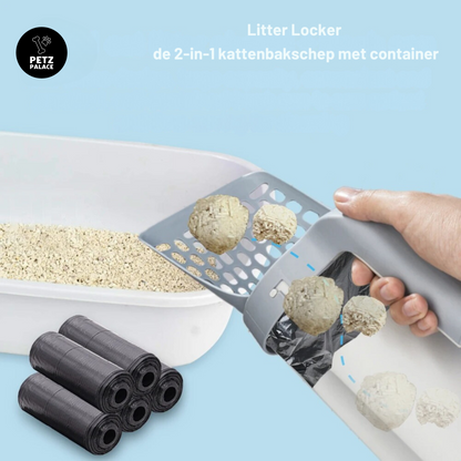 Litter Locker de 2-in-1 Kattenbakschep met opvangcontainer