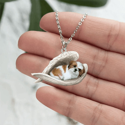 Echte Liefde | Slapende Goud en wit shih tzu Ketting - Petz Palace