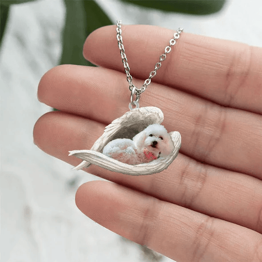 Echte Liefde | Slapende Witte Poedel Ketting - Petz Palace