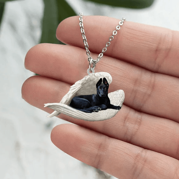 Echte Liefde | Slapende Zwarte German Shepherd hond Ketting - Petz Palace